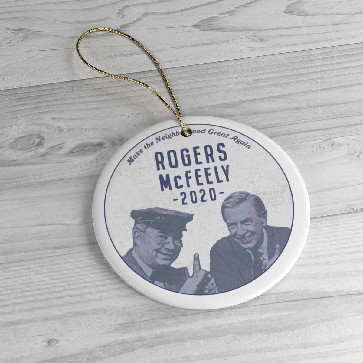 "Rogers/McFeely 2020" Ceramic Ornaments - True Blue Gear