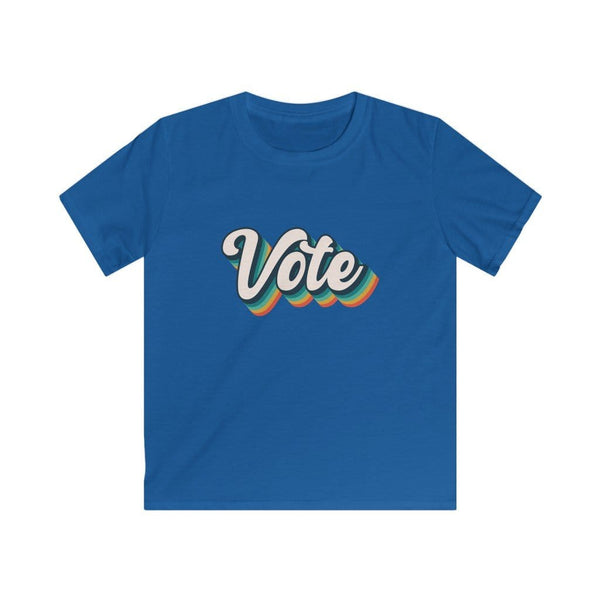 "Vote" Kids Softstyle Tee - True Blue Gear