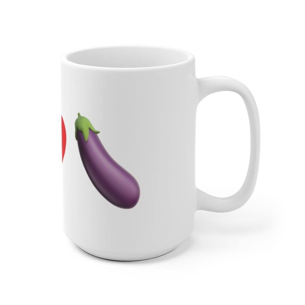 "Lindsey Graham Loves Eggplant" White Ceramic Mug - True Blue Gear