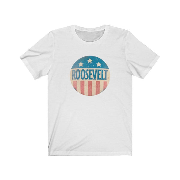 "Roosevelt" Campaign Button Unisex Jersey Short Sleeve Tee - True Blue Gear