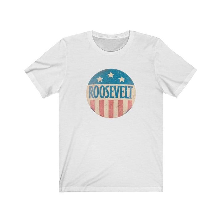 "Roosevelt" Campaign Button Unisex Jersey Short Sleeve Tee - True Blue Gear