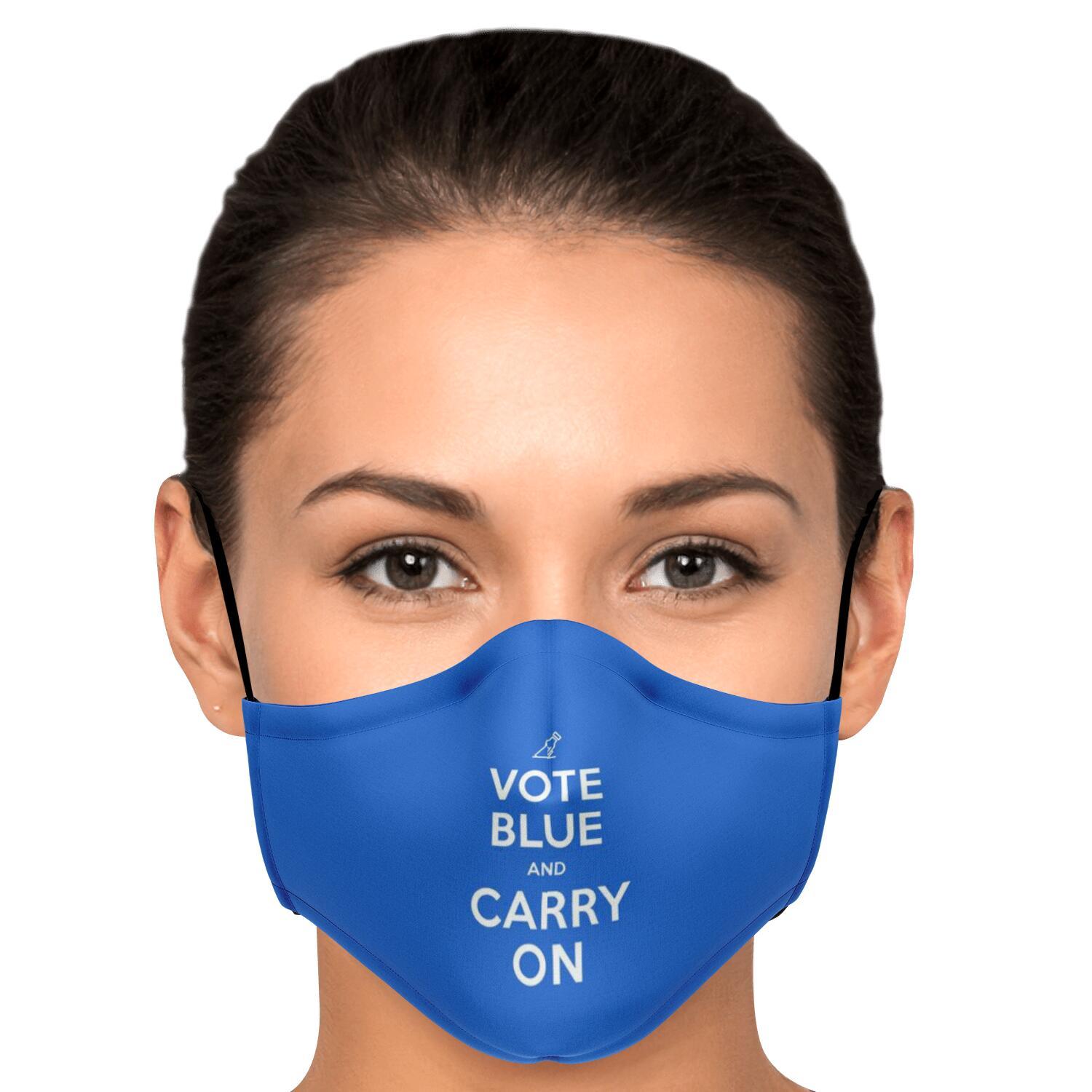 Vote Blue and Carry On Face Mask - True Blue Gear