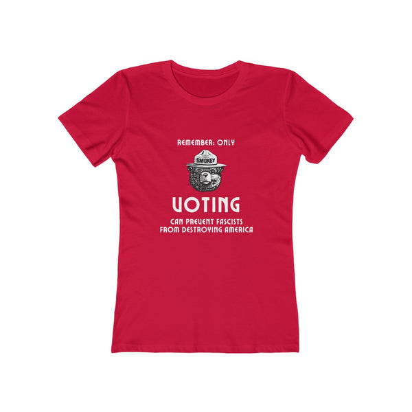 "Smokey The Bear: Only Voting" Women's Tee