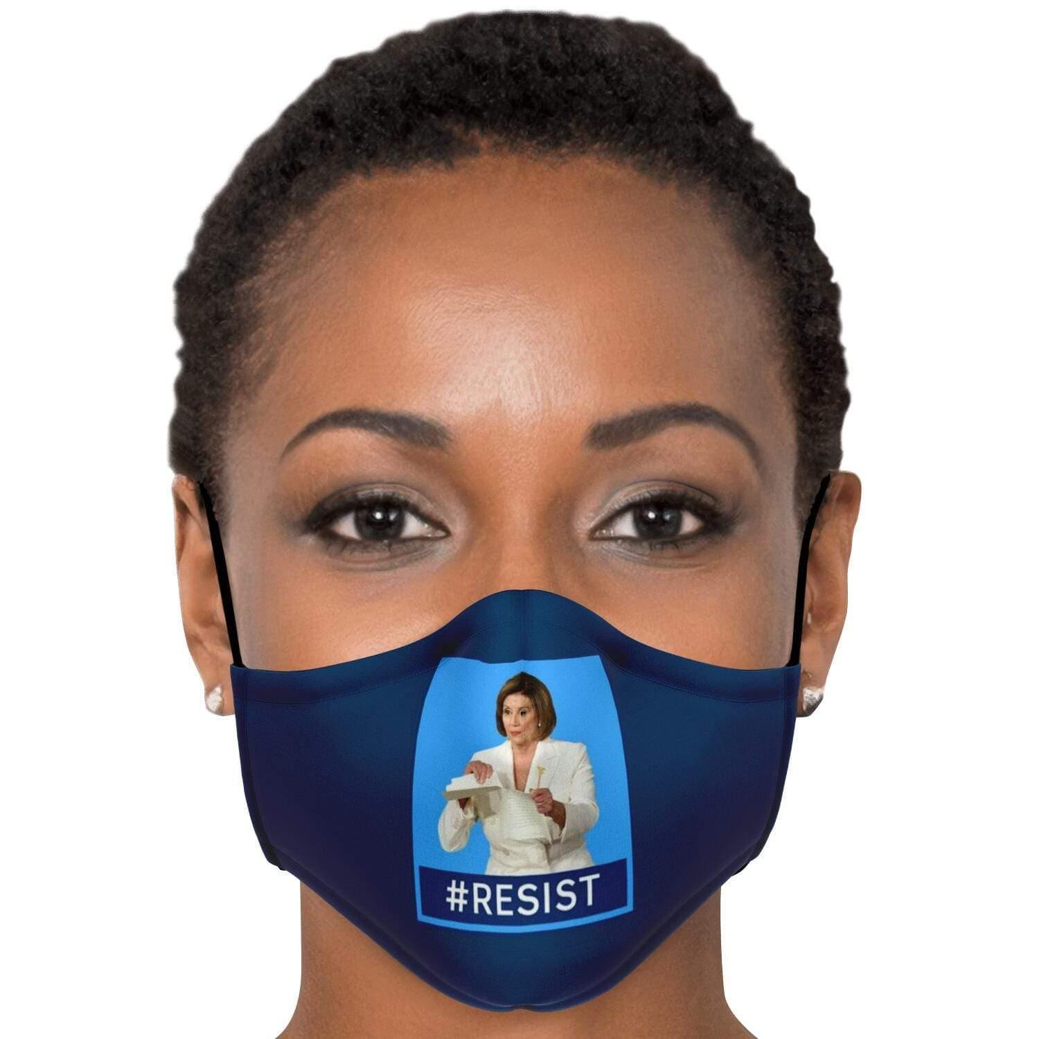 Nancy Pelosi: RESIST Face Mask - True Blue Gear