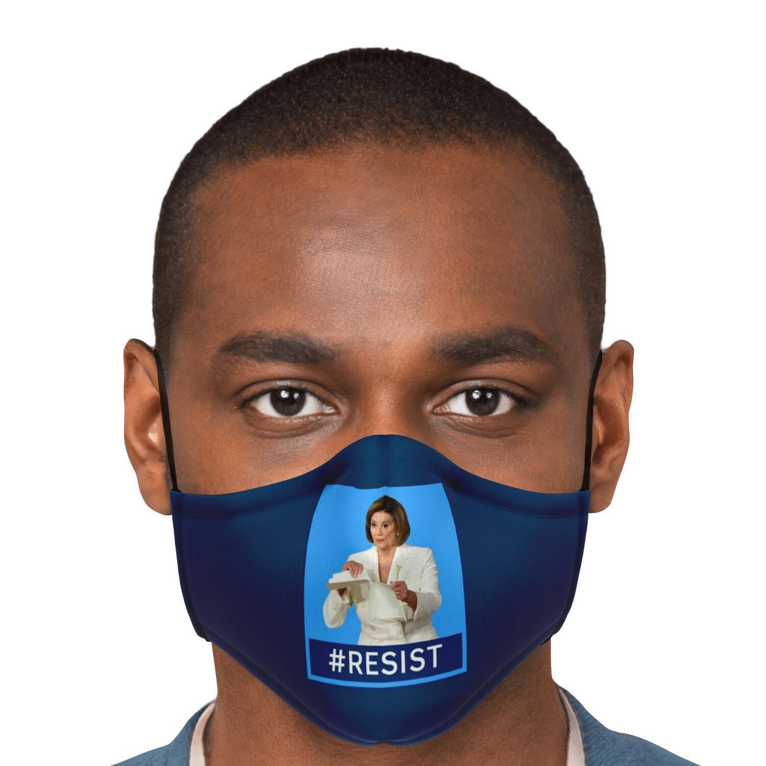 Nancy Pelosi: RESIST Face Mask - True Blue Gear