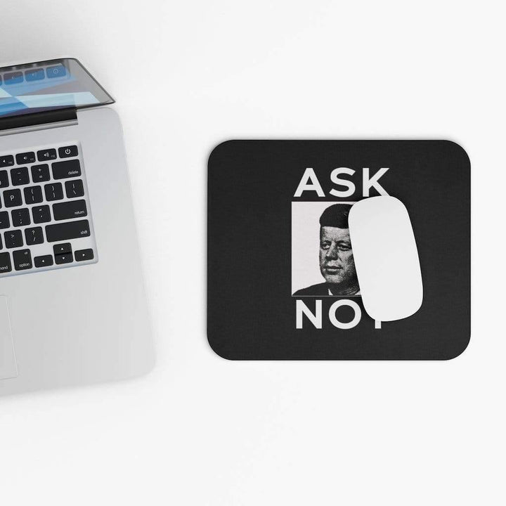 "JFK Ask Not" Mouse Pad (Rectangle) - True Blue Gear