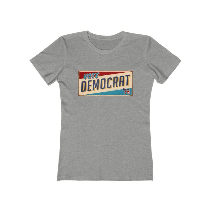 "Vote Democrat License Plate" Campaign Button Women's Tee - True Blue Gear