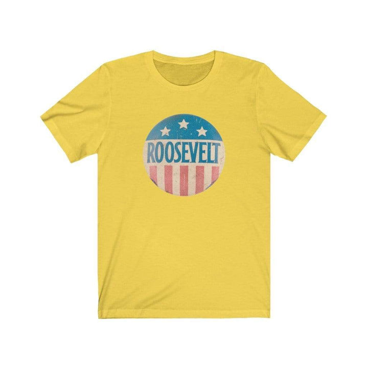 "Roosevelt" Campaign Button Unisex Jersey Short Sleeve Tee - True Blue Gear