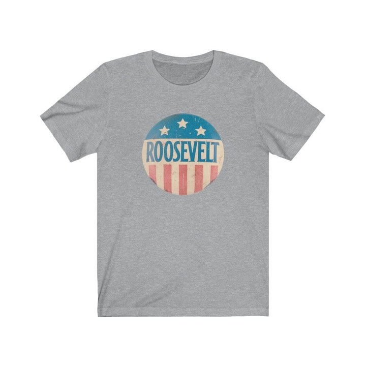 "Roosevelt" Campaign Button Unisex Jersey Short Sleeve Tee - True Blue Gear