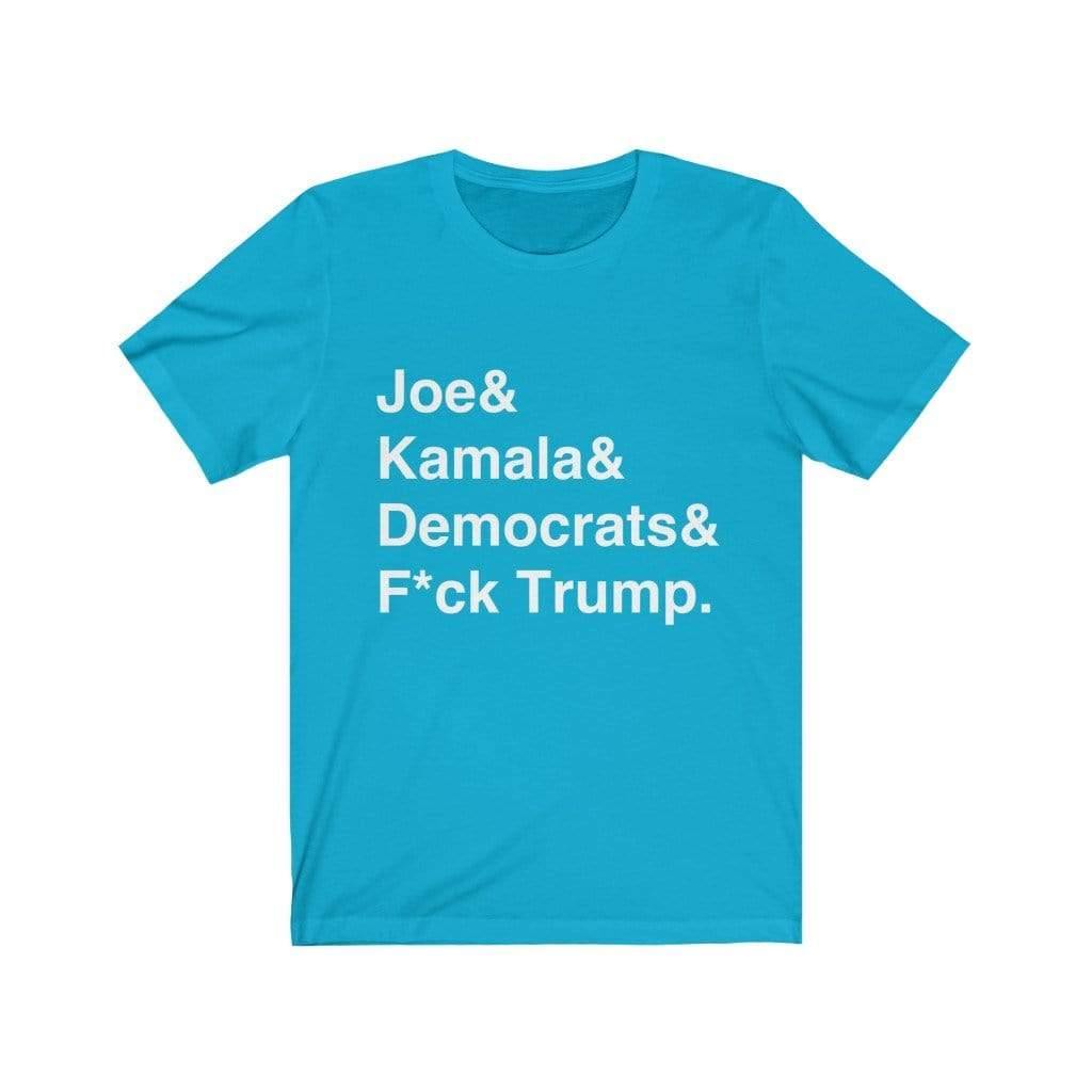 "Joe & Kamala & Democrats" Unisex Jersey Short Sleeve Tee - True Blue Gear