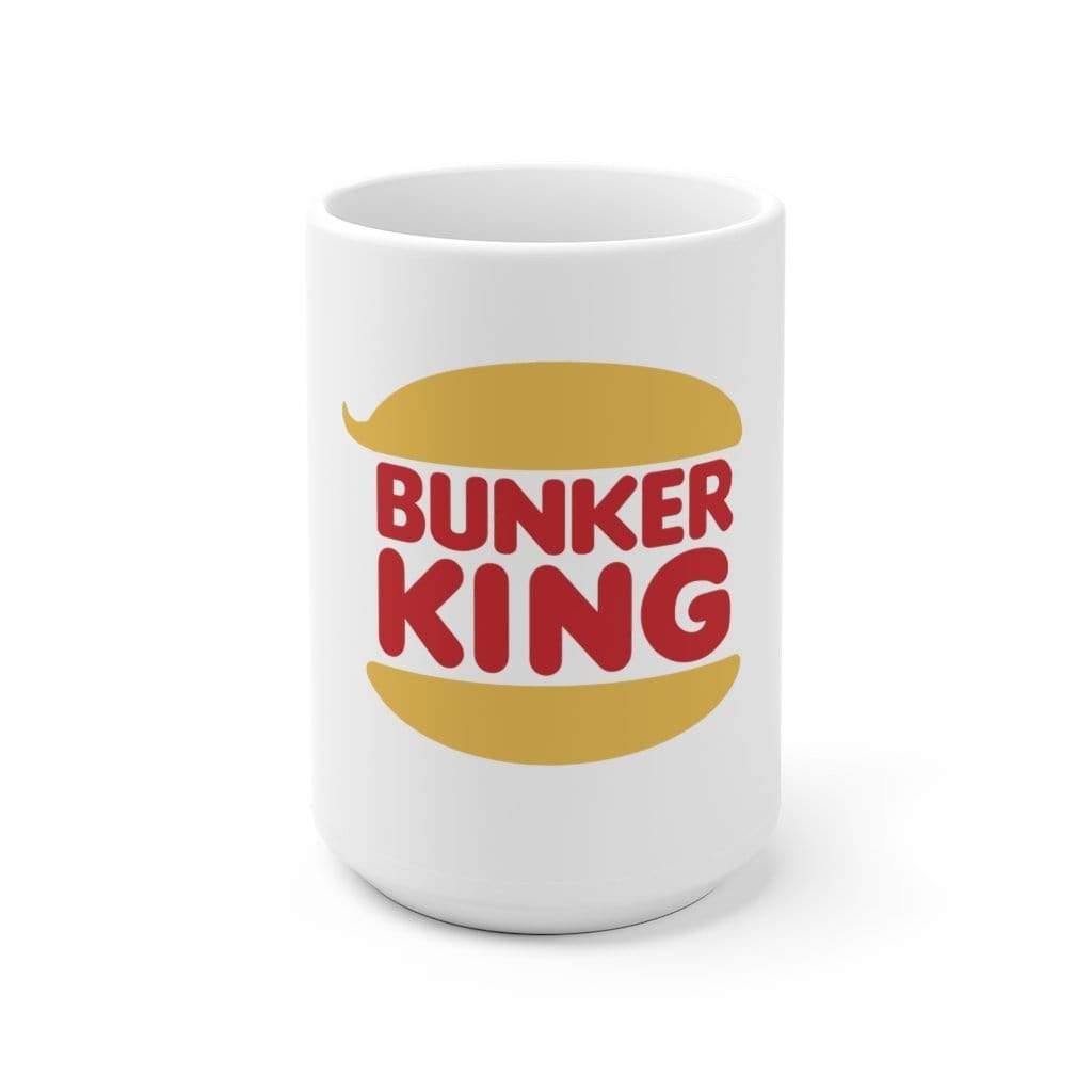 "Bunker King" White Ceramic Mug - True Blue Gear