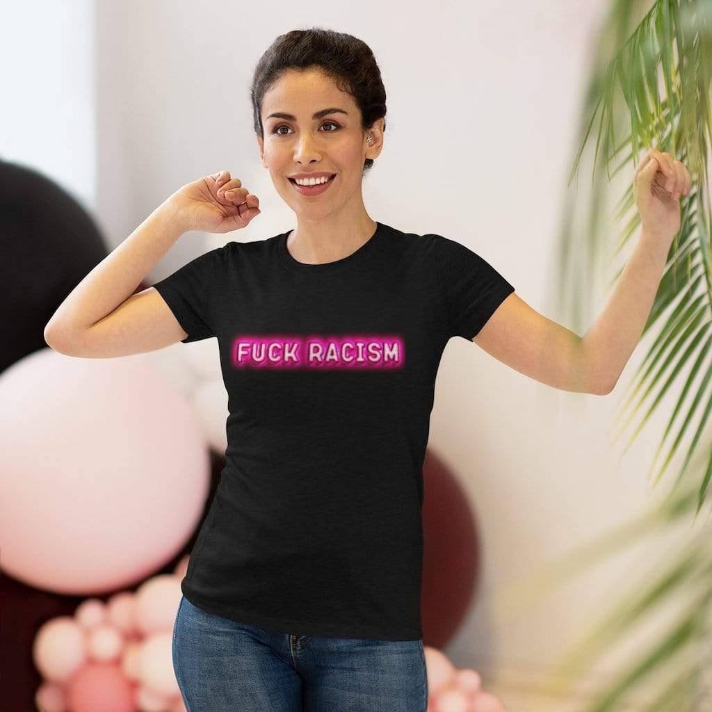"Fuck Racism" Women's Triblend Tee - True Blue Gear