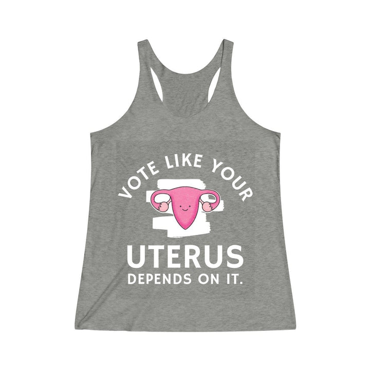 "Vote Like Your Uterus Depends On It" Women's Racerback Tank - True Blue Gear