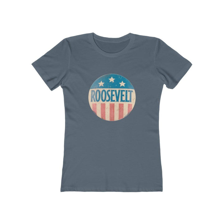 "Roosevelt" Campaign Button Women's Tee - True Blue Gear