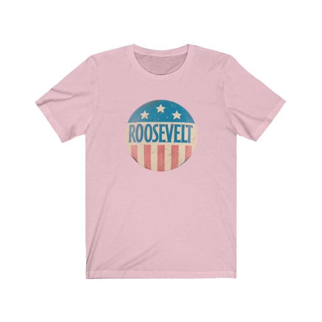 "Roosevelt" Campaign Button Unisex Jersey Short Sleeve Tee - True Blue Gear
