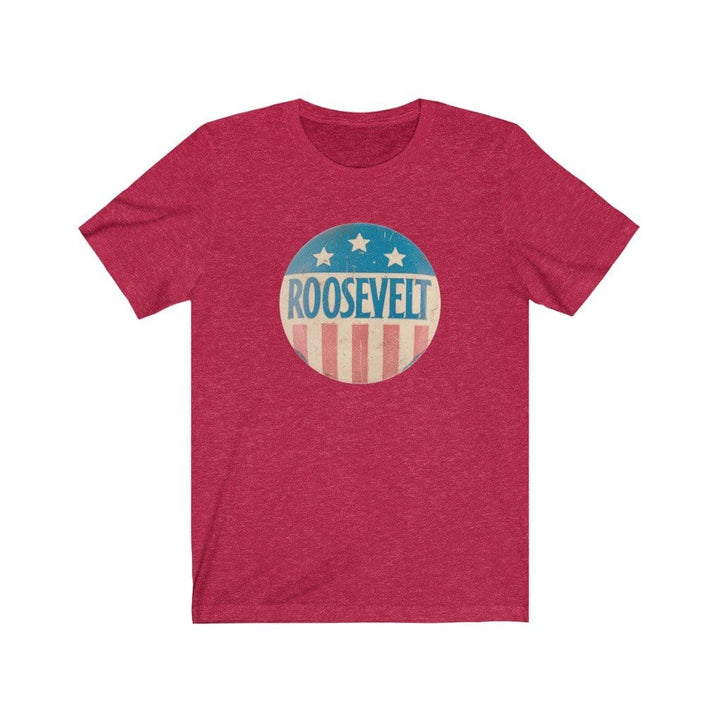 "Roosevelt" Campaign Button Unisex Jersey Short Sleeve Tee - True Blue Gear